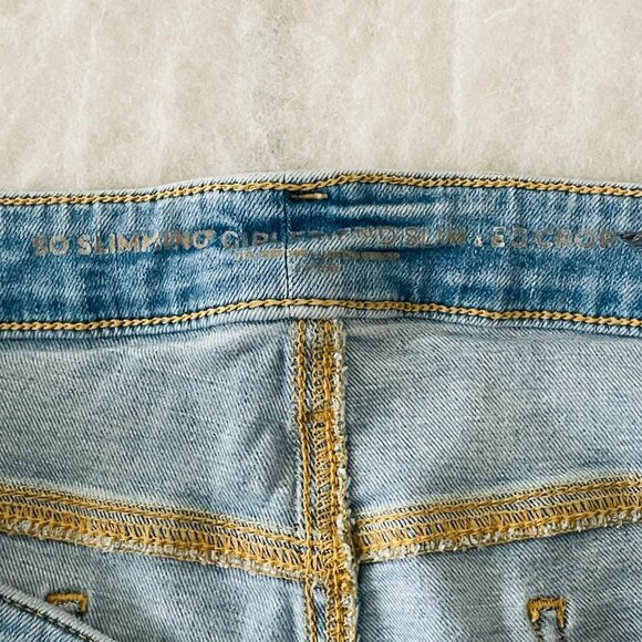 So Slimming By Chico's Womens Denim Girlfriend Slim Leg Crop Jeans Sz 3P US 16P - Picture 3 of 10